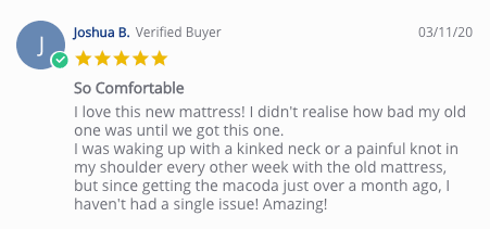Macoda Mattress Customer Review
